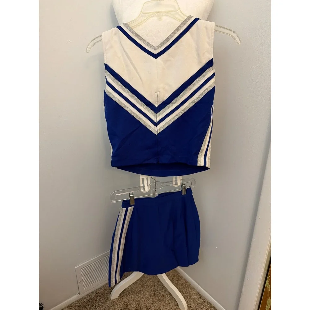 Varsity Spirit Fashions Cheer Uniform Set Blue White Charter Cosplay Halloween